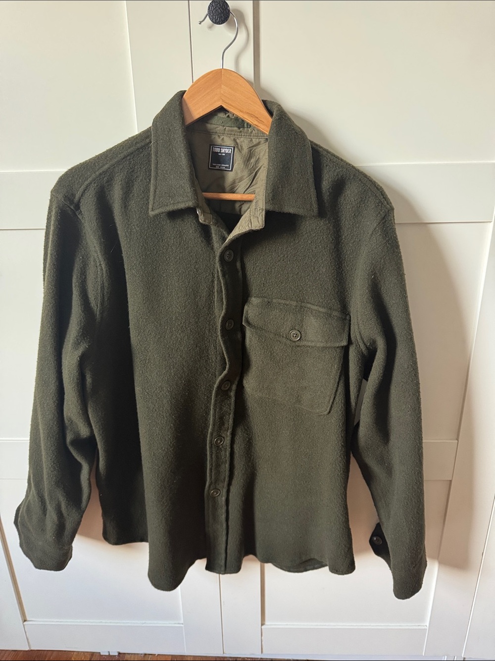 Todd Snyder Olive Green Fleece Shirt-Jacket